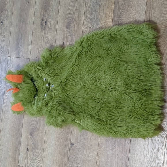 GYMBOREE Cute Fluffy Green Monster Costume Dress Up Halloween size 6-7 years - Picture 1 of 7